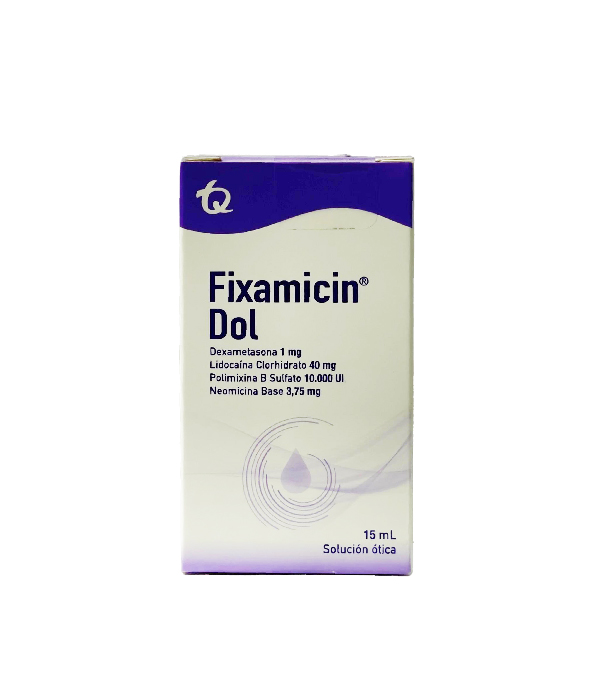 FIXAMICIN DOL SOLUCION OTICA CAJA X 15 ML